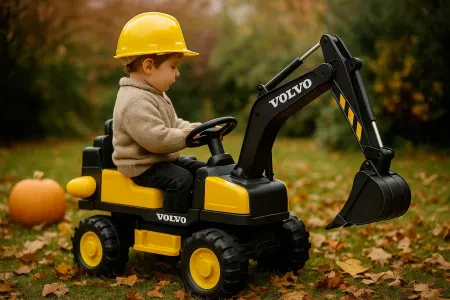 Jesień w Ogrodzie z Koparką Volvo